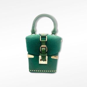 Hunter Green/Gold Box Bag